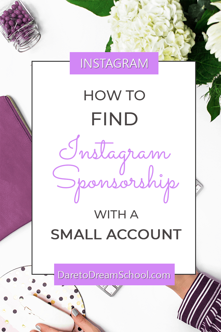 how to find instagram sponsorship with a small account